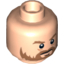 Набор LEGO Minifig Head Beard and Scowl Print [Hollow Stud], Light Flesh