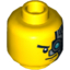 Набор LEGO Minifig Head with Ninjago Cyborg Armour Print [Hollow Stud], Желтый
