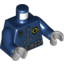 Набор LEGO Minifig Torso Police 3 Zippers, Minifig Head Badge, Radio and Belt with Pockets Print / Dark Blue Arms / Light Bluish Gray Hands, Темно-синий