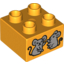 Набор LEGO Duplo Brick 2 x 2 with Two Mice Print, Bright Light Orange