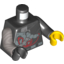 Набор LEGO Torso Nindroid - Cyrus Borg Armour Print / Black Left Arm / Yellow Left Hand / Flat Silver Right Arm / Black Right Hand, Черный