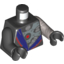 Набор LEGO Torso with Nindroid Robe and Armour Print / Flat Silver Arm Left / Black Arm Right / Black Hands, Черный
