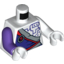 Набор LEGO Torso with Purple Robe and Circuitry Print / White Arm Left / Dark Purple Arm Right / White Hands, Белый
