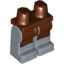 Набор LEGO Legs and Reddish Brown Hips with Reddish Brown Apron Print, Sand Blue