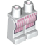 Набор LEGO Legs and Hips with Pink Apron with White Stripes Print, Белый