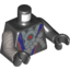 Набор LEGO Torso Nindroid Armour with Purple and Red Lapel Print / Flat Silver & Black Arms / Black Hands, Черный