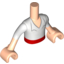 Набор LEGO Torso Friends Boy with White Shirt and Red Sash Print / Light Flesh Arms and Hands, Light Flesh