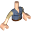 Набор LEGO Torso Friends Boy with Jerkin and Tan Sleeves Print with Light Flesh Arms and Hands, Light Flesh