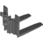 Набор LEGO Vehicle, Forklift Wide Forks Reinforced [with Rubber Belt Holder], Темный сине-серый