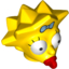 Набор LEGO Minifig Head Modified Simpsons Maggie Simpson - Wide Eyes, Желтый