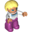 Набор LEGO Duplo Woman [Pageboy Haircut], Белый