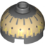 Набор LEGO Brick Round 2 x 2 Dome Top with Black Spots on Tan Print (Buzz Droid), Темный сине-серый