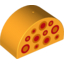 Набор LEGO Duplo Brick 2 x 4 x 2 Curved Top with 11 Circles with Spots Print, Bright Light Orange