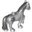 Набор LEGO Duplo Horse with one Stud and Raised Hoof with Black Mane, Tail and Spots Print, Светлый сине-серый