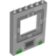 Набор LEGO Panel 1 x 6 x 6 with Window and Grass, Grill and Reinforced Window Frame Print, Светлый сине-серый