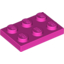 Набор LEGO Plate 2 x 3, Темно-розовый