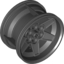 Набор LEGO Wheel 56 x 36 Technic Racing Medium with 6 Pin Holes, Черный