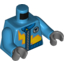 Набор LEGO Torso - Racing Suit with Stylised Lighning Bolt and Zip Print / Dark Azure / Dark Bluish Gray Hands, Dark Azure