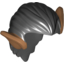 Набор LEGO Minifig Hair Orc with Medium Dark Flesh Ears Print, Черный