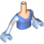 Набор LEGO Torso Friends Princess Dress Medium Blue and Bright Light Blue Sleeves and Gloves, Light Flesh