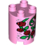 Набор LEGO Duplo Brick Round 2 x 2 x 2 with Stylised Climbing Roses Print, Ярко-розовый