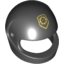 Набор LEGO Minifig Helmet Standard with Yellow Badge with Minifig Head Print, Черный