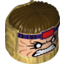Набор LEGO Minifig Head Modified MODOK with Dark Brown Hair and Bared Teeth Print, Pearl Gold