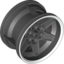 Набор LEGO Wheel 56 x 34 Technic Racing Medium with 6 Pinholes and White Rim Edge Print [41999], Черный