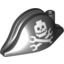 Набор LEGO Minifig Hat Admiral with Robotic Jolly Roger Skull and Crossbones Print, Черный