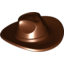 Набор LEGO Minifig Hat, Very Wide Brim, Outback Style (Fedora), Красно-коричневый