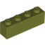 Набор LEGO Brick 1 x 4, Оливковый