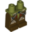 Набор LEGO Legs and Olive Green Hips with Camouflage Knee Pads and Two Holsters Print, Темно-коричневый