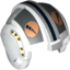 Набор LEGO Minifig Helmet SW Rebel Pilot with Flat Silver Rectangles, Medium Dark Flesh and Black Circles Print, Белый
