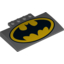 Набор LEGO Slope Curved 5 x 8 x 2/3 with Batman Logo Print, Темный сине-серый