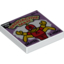 Набор LEGO Tile 2 x 2 with Radioactive Man Comic Print, Белый