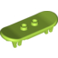 Набор LEGO Minifig Skateboard with Trolley Wheel Holders, Лайм