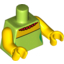 Набор LEGO Torso Simpsons Dress with Red Necklace Print / Yellow Arms / Yellow Hands, Лайм