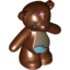 Набор LEGO Teddy Bear - Arms Down with 1 Black Eye, Nose, Mouth, Crack and Wet Spot Print (Simpsons Bobo), Красно-коричневый