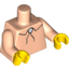 Набор LEGO Torso Simpsons Shirt with String (Bolo) Tie Print / Light Flesh Arms / Yellow Hands, Light Flesh