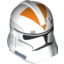 Набор LEGO Minifig Helmet SW Clone Trooper with Orange 212th Battalion Markings Print, Белый