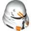 Набор LEGO Minifig Helmet Airborne Clone Trooper with Orange Details Print, Белый