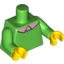 Набор LEGO Torso Simpsons Crew Neck Sweater with Bright Pink Collar Print / Bright Green Arms / Yellow Hands, Ярко-зеленый
