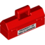 Набор LEGO Minifig Utensil Toolbox with Black 'PROPERTY OF NED FLANDERS' on White Rectangle Print, Красный