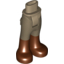 Набор LEGO Friends Hips and Legs with Dark Tan Trousers and Reddish Brown Boots Print, Dark Tan