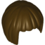 Набор LEGO Minifig Hair Short, Bob Cut, Темно-коричневый