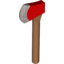 Набор LEGO Minifig Axe with Red Head and Silver Blade, Medium Dark Flesh