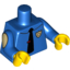 Набор LEGO Torso Simpsons Police Shirt with Silver Badge and Black Necktie Print / Blue Arms with Light Yellow Ovals / Yellow Hands, Голубой