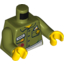 Набор LEGO Torso with Olive Green Stained Shirt and Apron Print, Оливковый