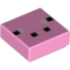 Набор LEGO Tile 1 x 1 with 4 Black and 2 White Squares Print (Minecraft Pig Face Print), Ярко-розовый