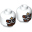 Набор LEGO Minifig Head Dual Sided Mask with Reddish Brown Face and Gold Emblem on Forehead, Open Mouth / Closed Mouth Print [Hollow Stud], Белый